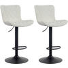 BARHOCKER 2er Set Stoff creme - Creme/Schwarz, Textil/Metall (48/83/54cm) - CLP