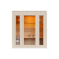 FINNISCHE Sauna - 4 Personen - Holz, Platte - Naturfarben Hell - - Naturfarben, Holz (180/190/120cm) - Vente-Unique