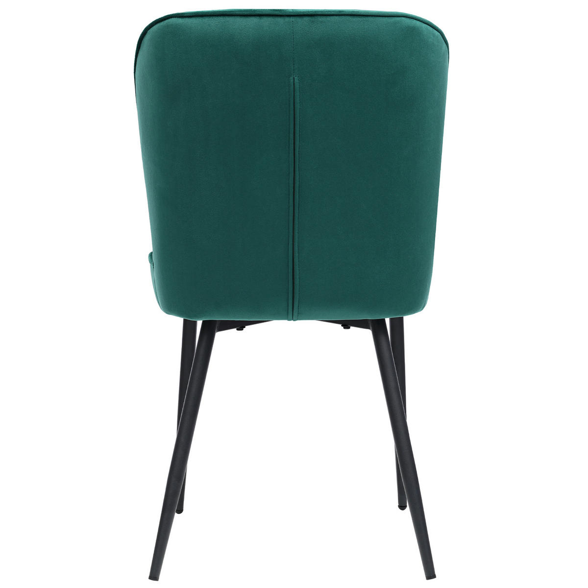 ESSTISCH mit vier Samt-Stühlen im rautenförmigen Minimaldesign aus MDF und Metall für den Essbereich, weiß-grün - Grün, Holzwerkstoff (68/75/117cm) - Luhomfu