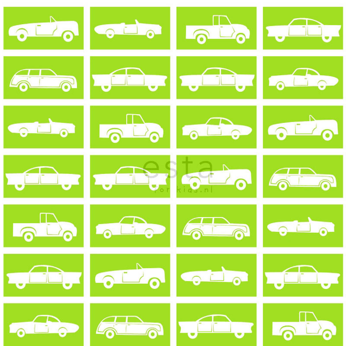 TAPETE Autos 53 cm x 10.05 m - Grün, Papier (53/0.1cm) - ESTAhome
