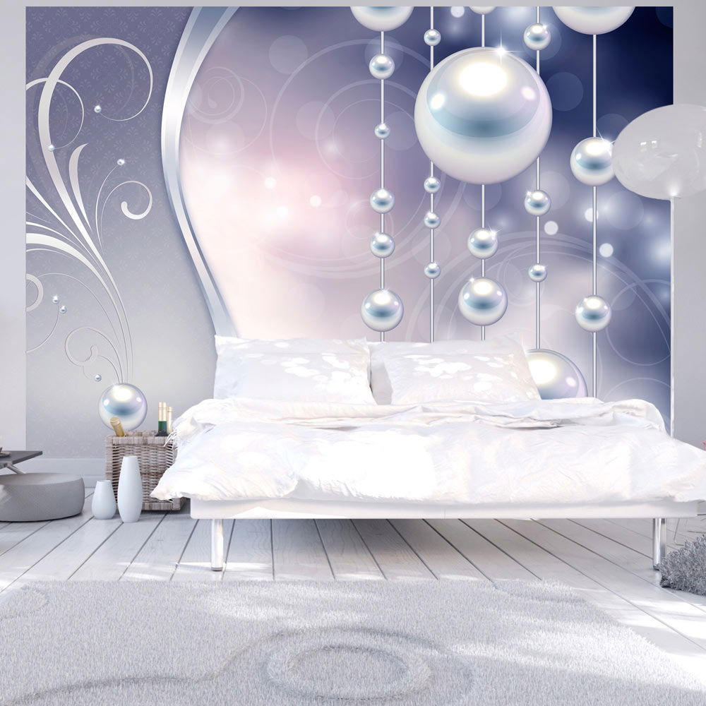 SELBSTKLEBENDE FOTOTAPETE 147/105 cm - Blau/Silberfarben, Kunststoff/Textil (147/1cm) - KUNSTLOFT