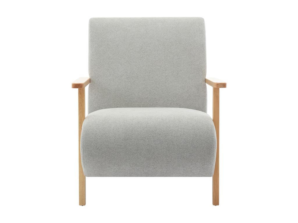 SESSEL - Stoff & Holz - Grau - JULOMO - Grau, Textil (82/81/70cm) - Vente-Unique