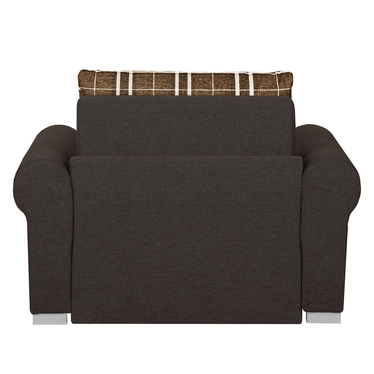 SCHLAFSOFA mit Husse - Silberfarben/Braun, Textil (125/90/90cm) - home24