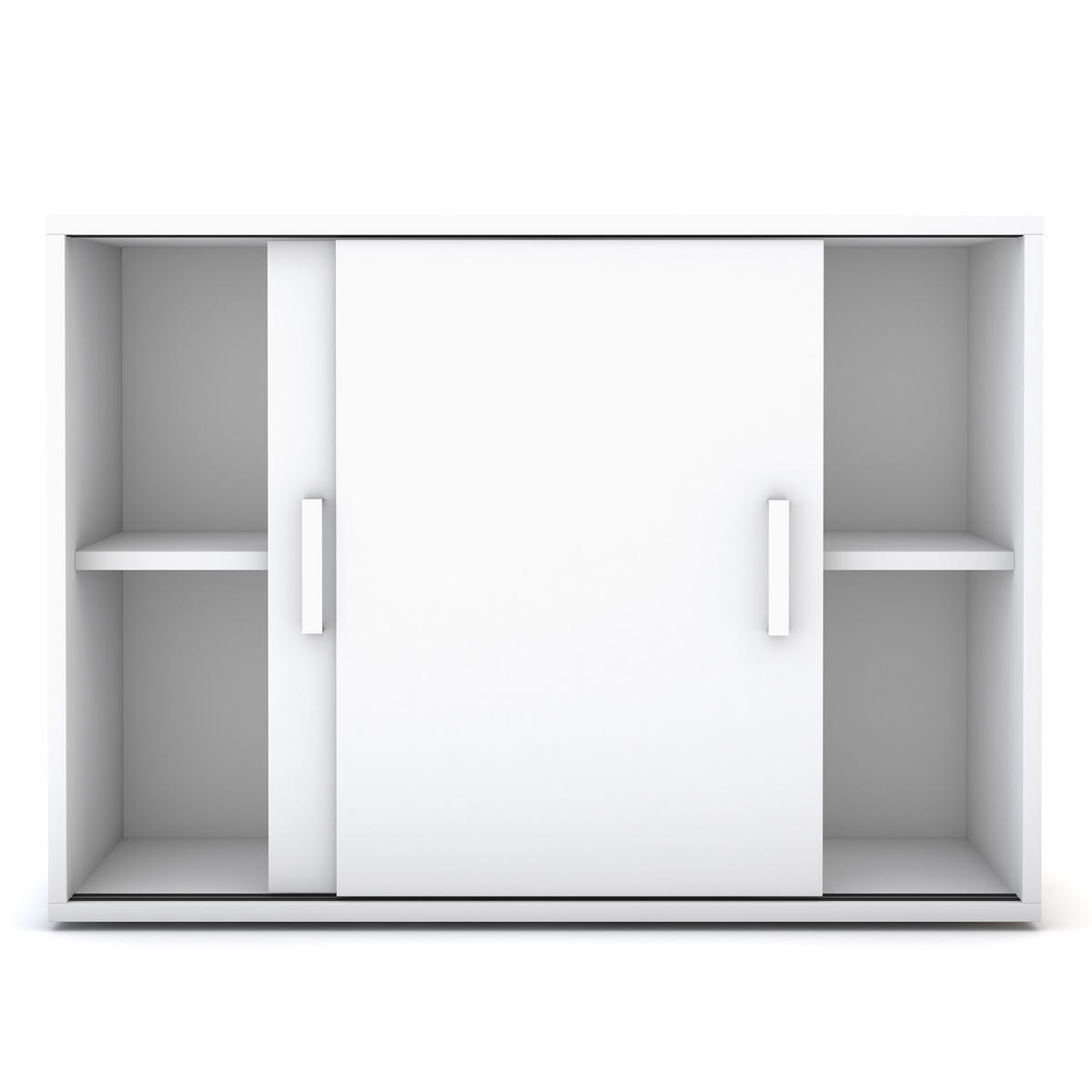 AKTENSCHRANK Schiebetürenschrank Allvia Weiß - Weiß, Holz (100/72.5/44cm) - ASSMANN