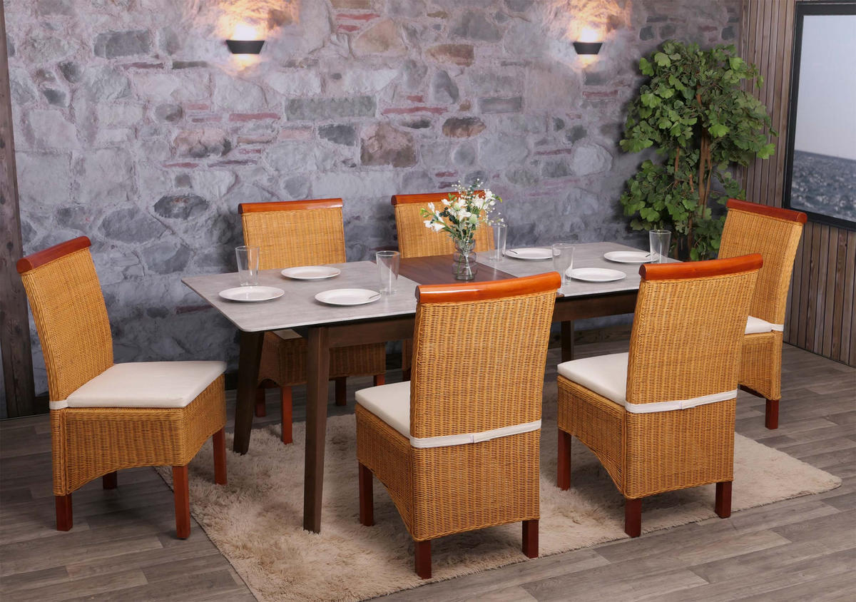 ESSZIMMERSTUHL Braun 6er-Set - Braun, Holz (46/96/42cm) - MCW