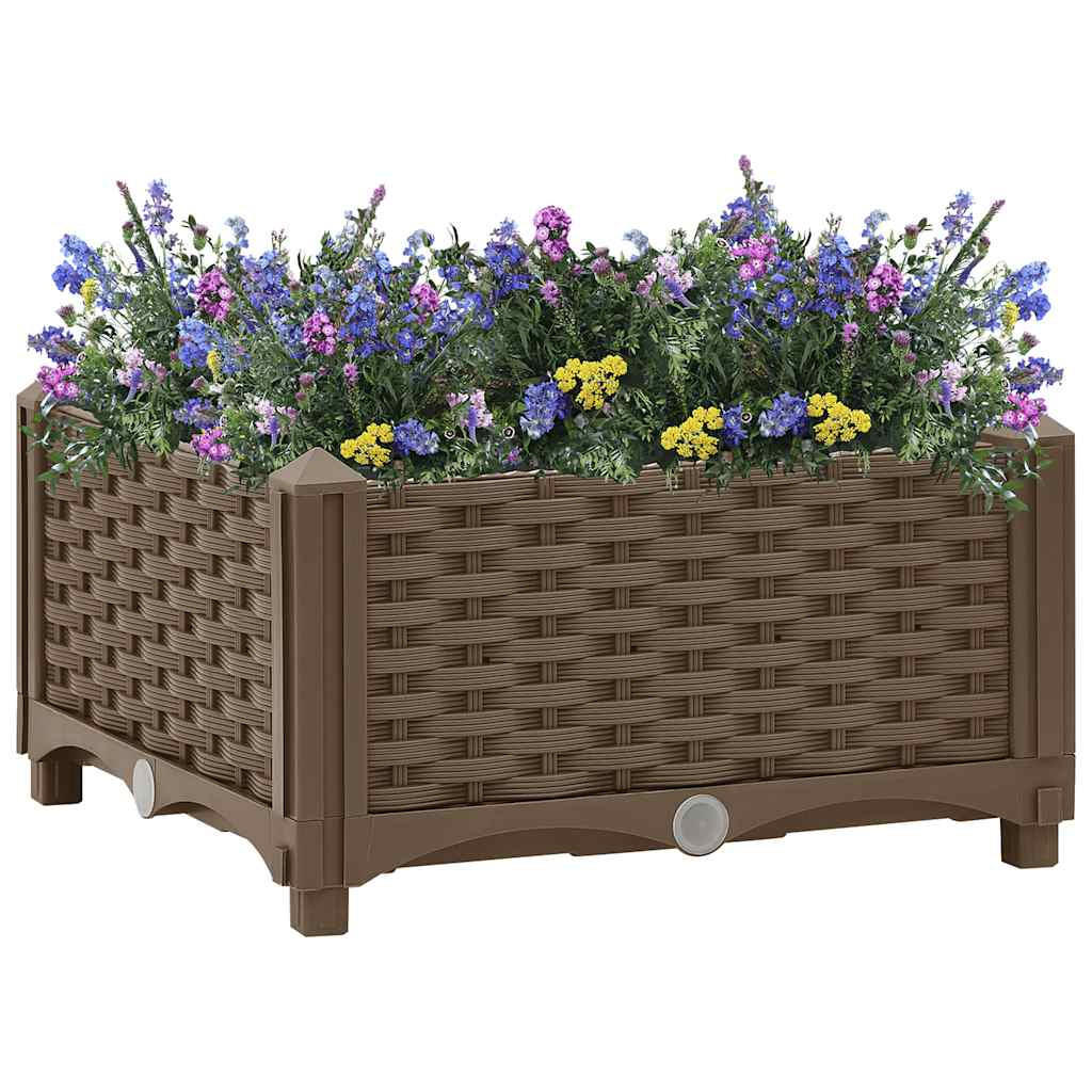 HOCHBEET 40x40x23 cm Polypropylen - Braun, Kunststoff (40/23/40cm)