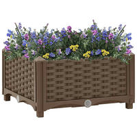 HOCHBEET 40x40x23 cm Polypropylen - Braun, Kunststoff (40/23/40cm)