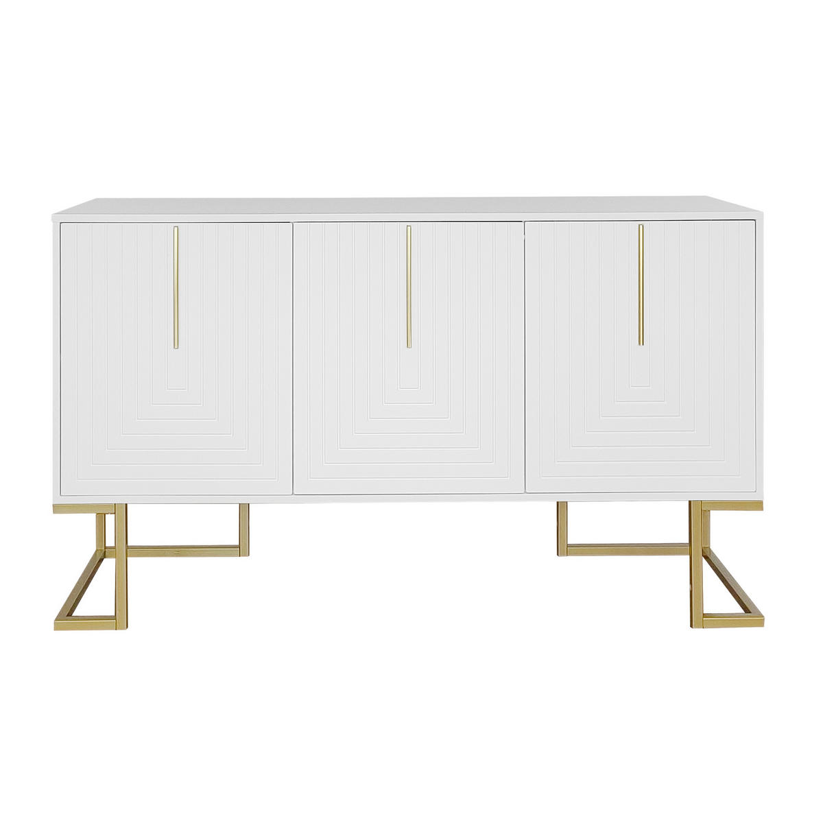SIDEBOARD Verstellbare Regalböden,138/40/80,5 cm - Weiß, Holzwerkstoff/Metall (40/80.5/138cm) - Urban Meuble