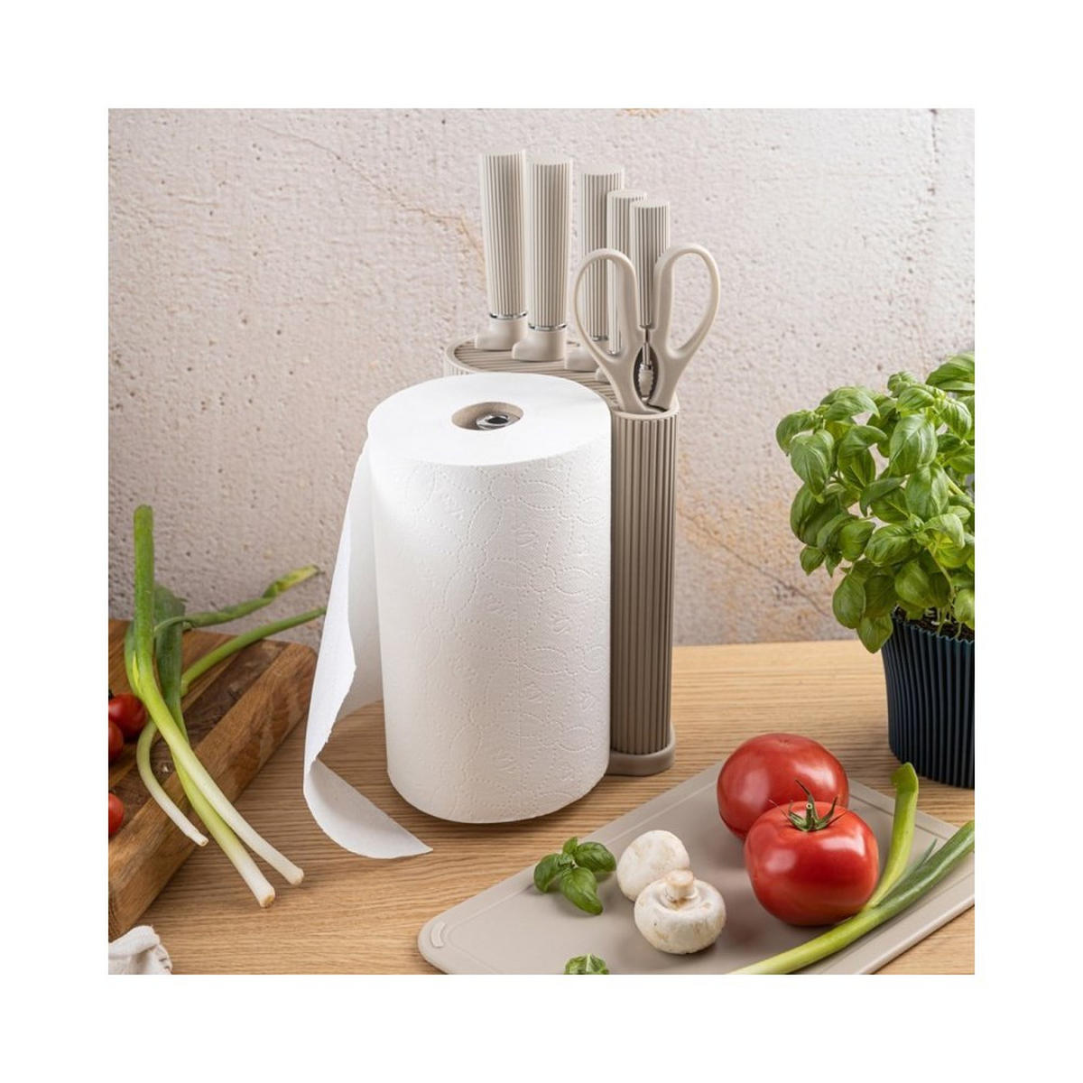 MESSERSET Beige 35/10/35 cm 63937 - Beige, Metall - Klausberg 