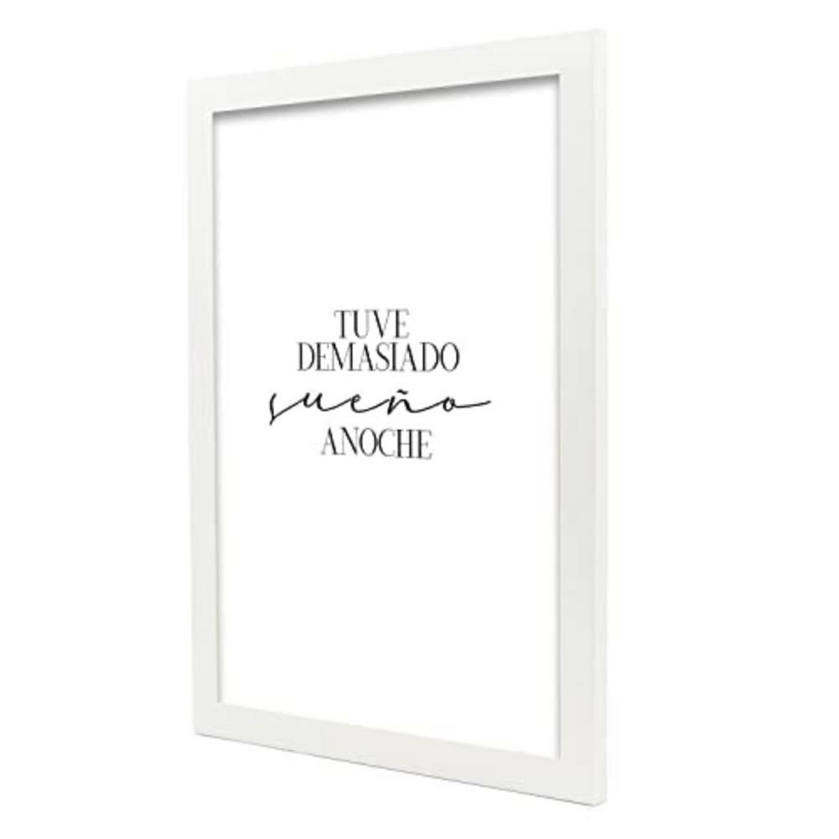 POSTER Set mit 4 Nacht TypografieStil A3 Weißer Rahmen - Weiß, Papier (29.7/3cm) - Nacnic