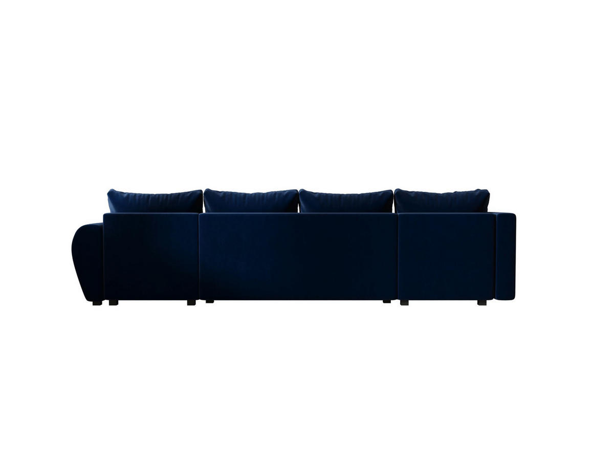 WOHNLANDSCHAFT MOLISA U PLUS Itaka 11 Rechts mit Schlaffunktion - Dunkelblau, Textil (303/82/208cm) - Bedante