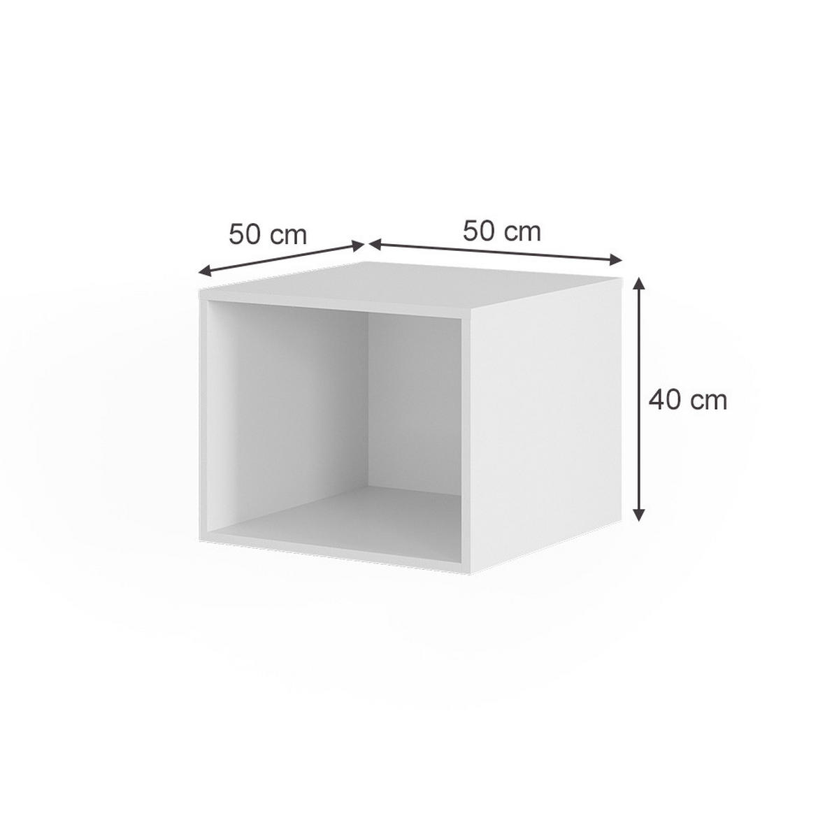 ZGORNJI DEL OMARE Elmo Bela 50 x 40 cm - bela, leseni material (50/40/50cm) - Vicco