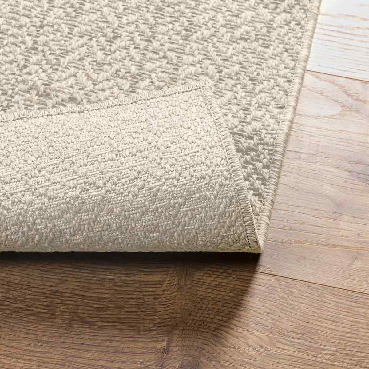TEPPICH Zizur Creme 120/120 Cm Jute-Optik Indoor Und Outdoor - Creme, Kunststoff (120/120cm) - vidaXL