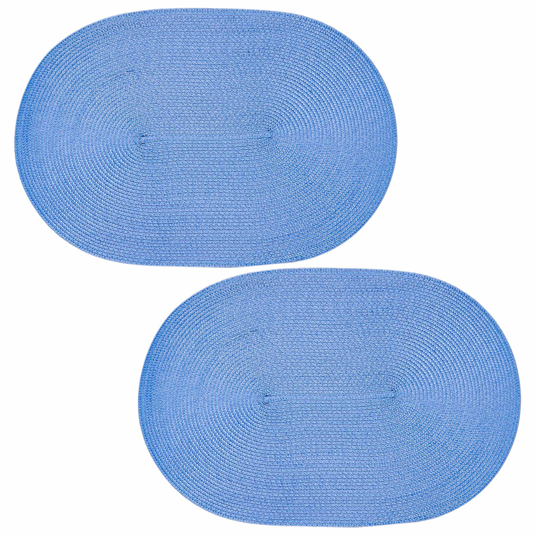 PLATZSET 2er Set Polypro Bleu oval 45x30 cm Tischset - Blau, Kunststoff (30/45cm) - TiborTex