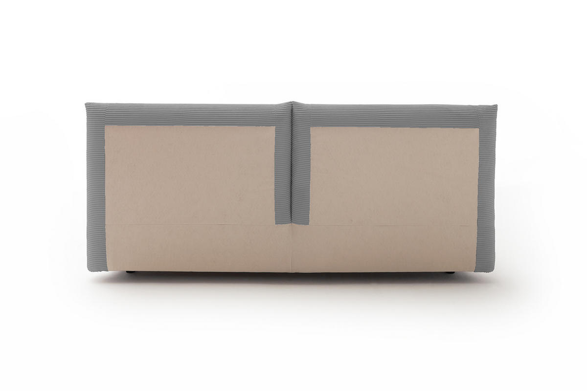 POLSTERBETT HENRY Grau Cord - Schwarz/Grau, Textil (160/200cm) - KAWOLA