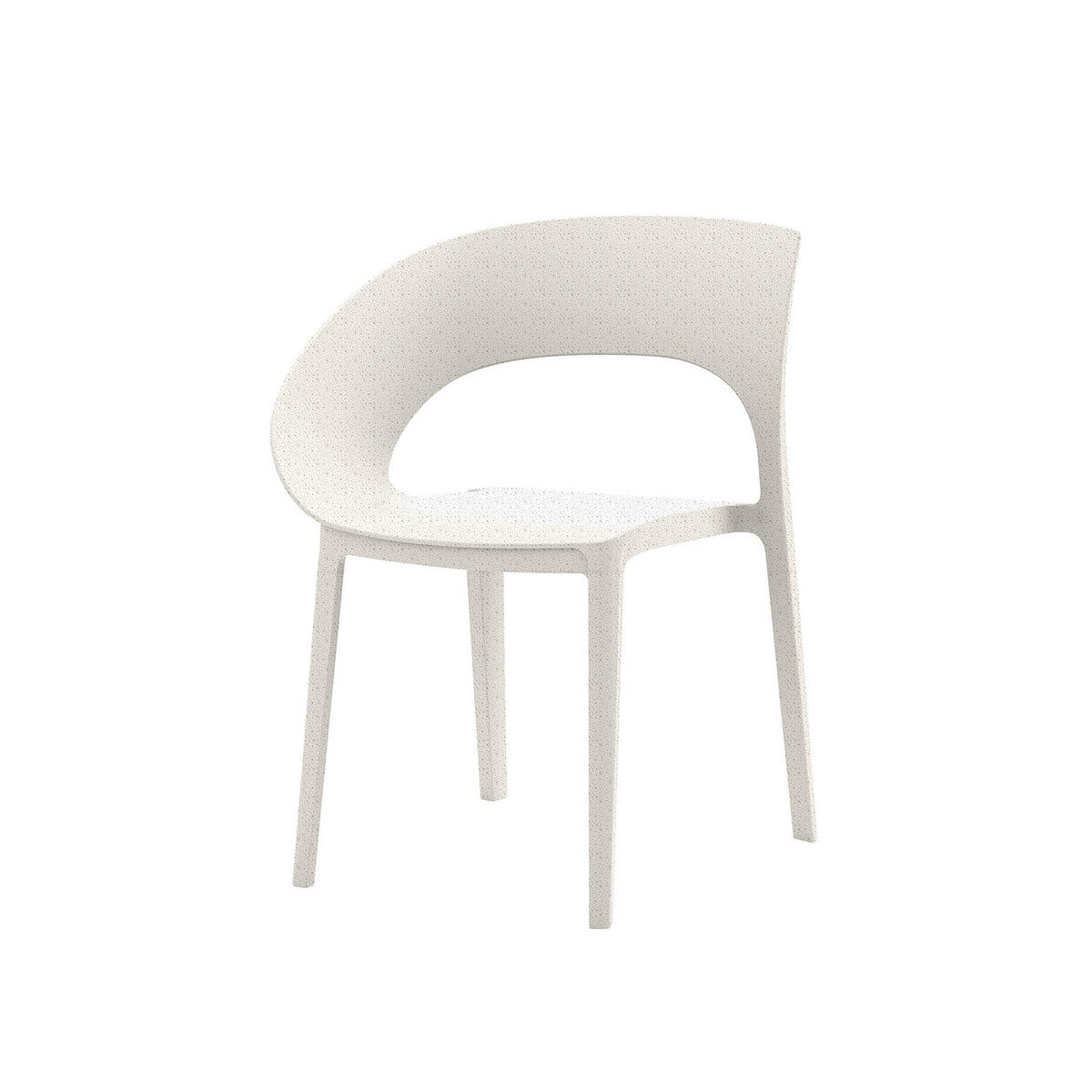 GARTENSTUHL Weiß 54/60/82,5 cm 2er-Set - Weiß, Kunststoff (54/82.5/60cm) - Mobili Rebecca