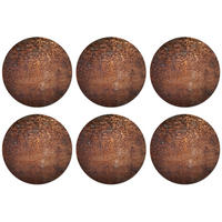 GLASUNTERSETZER Stahl - Rost - Bronze - Struktur Getränkeuntersetzer 10x10 cm - Rostfarben, Naturmaterialien (10/0.2cm) - MuchoWow