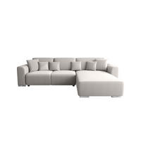 ECKSOFA GUSTO L Como19 Rechts mit Schlaffunktion - Hellgrau, Textil (279/193cm) - Bedante