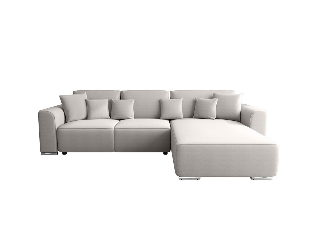 ECKSOFA GUSTO L Como19 Rechts mit Schlaffunktion - Hellgrau, Textil (279/193cm) - Bedante
