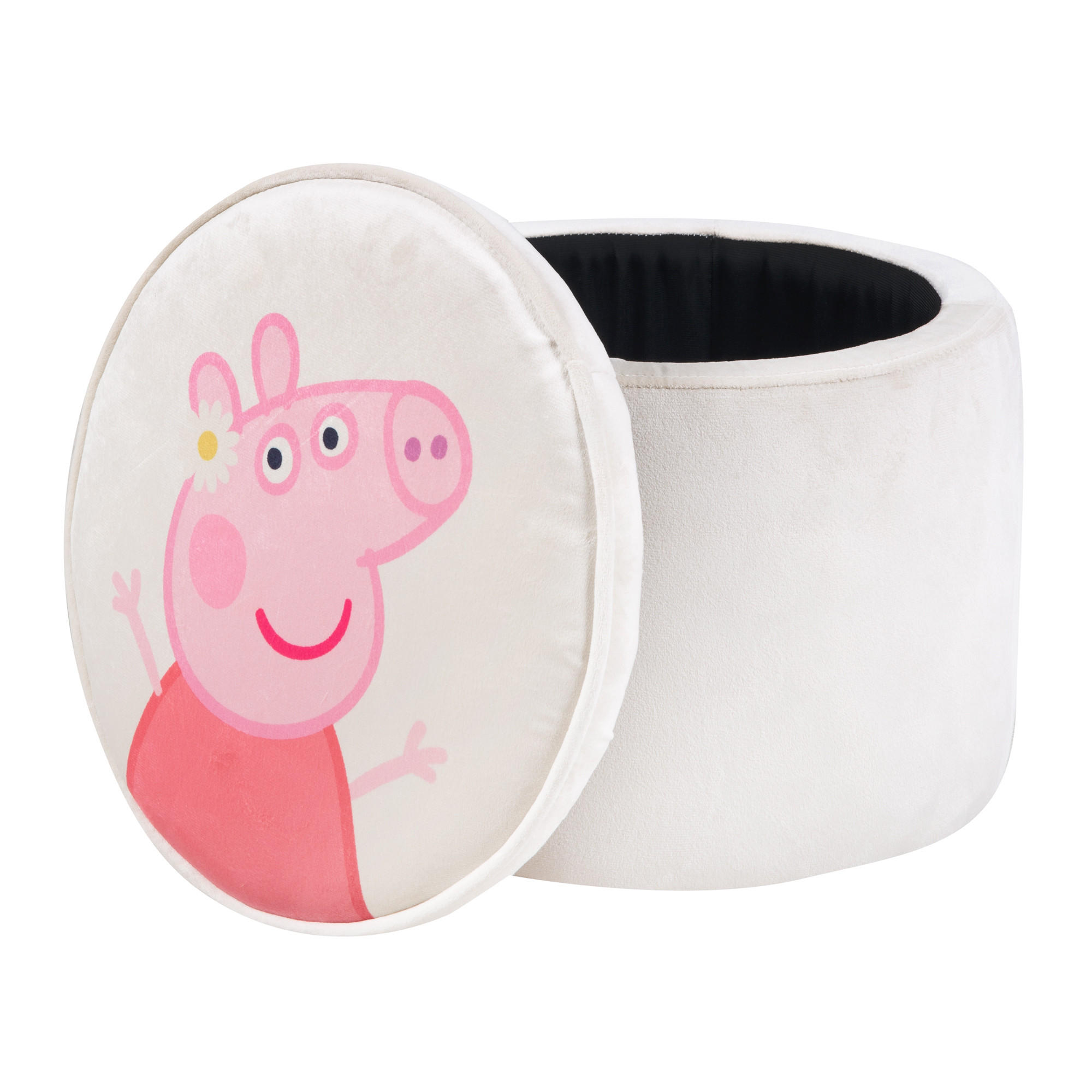 KINDERHOCKER RUND Peppa Pig - Beige, Holzwerkstoff/Textil (33/27/33cm) - Roba