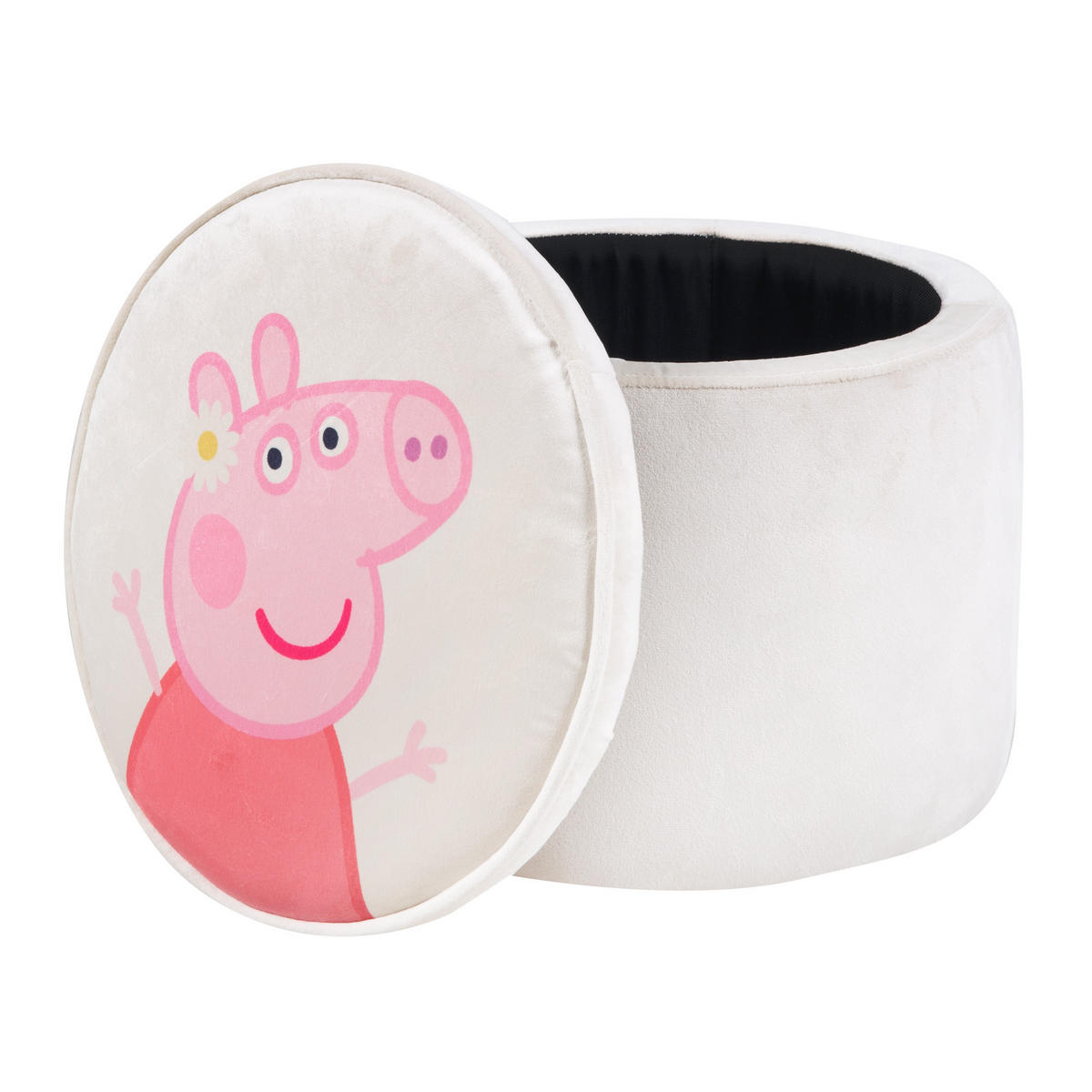 KINDERHOCKER RUND Peppa Pig - Beige, Holzwerkstoff/Textil (33/27/33cm) - Roba