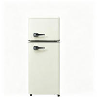 KÜHLSCHRÄNKE Gefrier Kombination Retro 92L105,5x41cm Zweitürig Freistehend - Weiß, Metall (48/115/46cm) - Raelunyi
