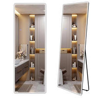 SPIEGEL Rea Led Classico 50x160cm Black - Schwarz, Glas (50/160/2cm) - REA