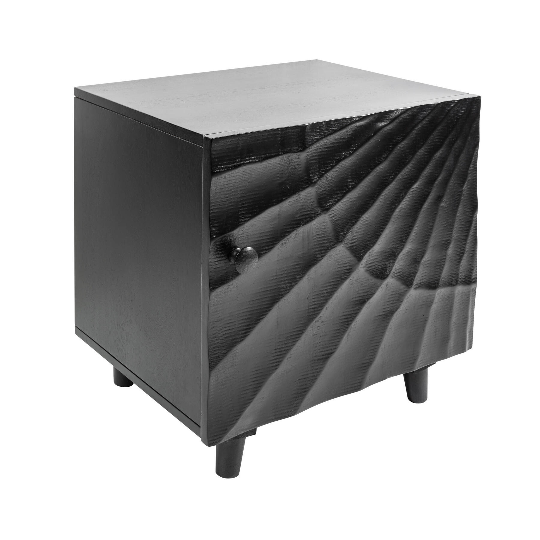 NACHTTISCH SCORPION Mango Schwarz 50 cm - Schwarz, Holz (50/51/40cm) - riess-ambiente