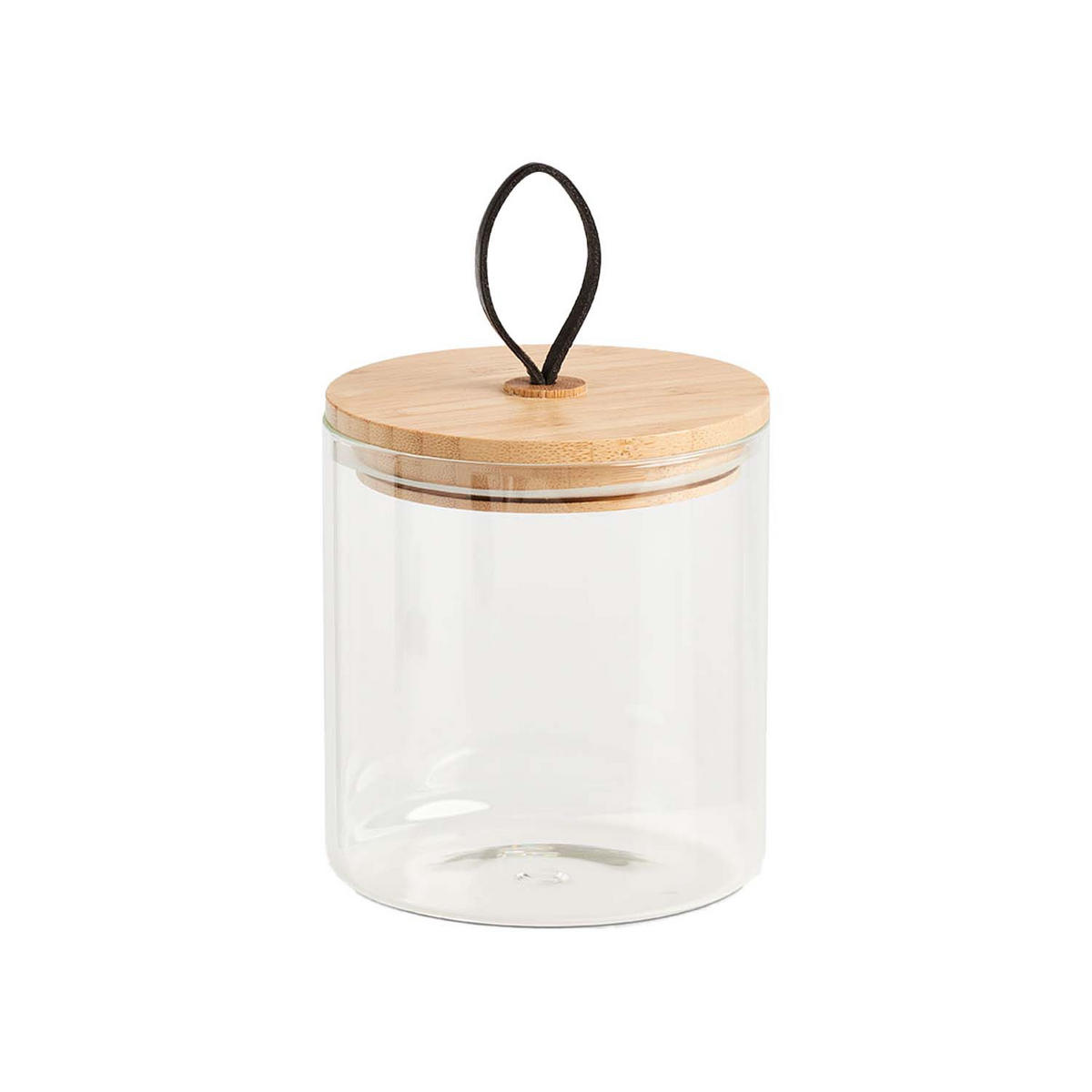 VORRATSGLAS 6 Stück mit Bambusdeckel - Ø 11,2 x 12,8 cm - Transparent, Glas (11.2/12.8/11.2cm) - Zeller Present