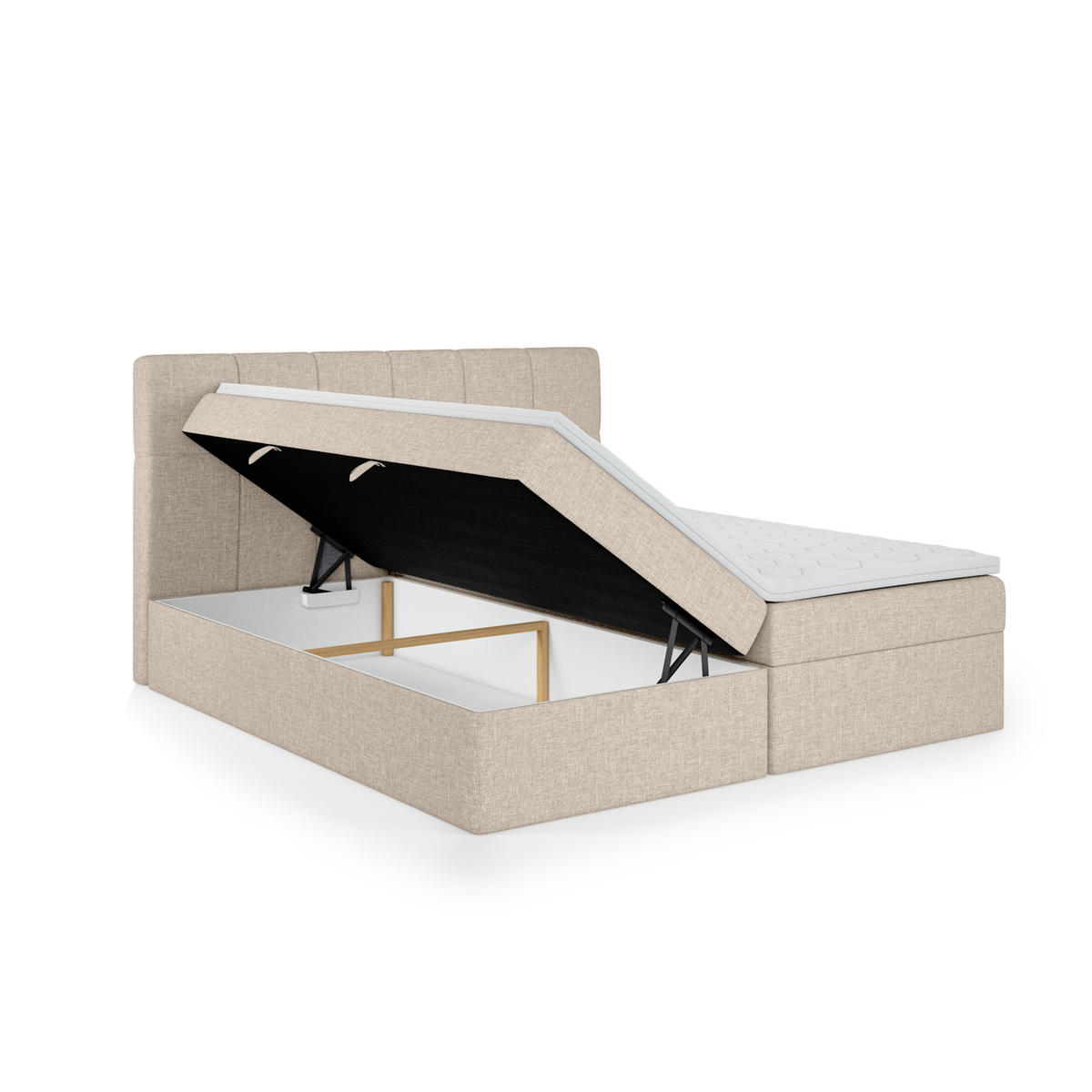 BOXBETT Mokpo 180x200 cm, Beige - Beige, Textil (180/200cm) - Fedve