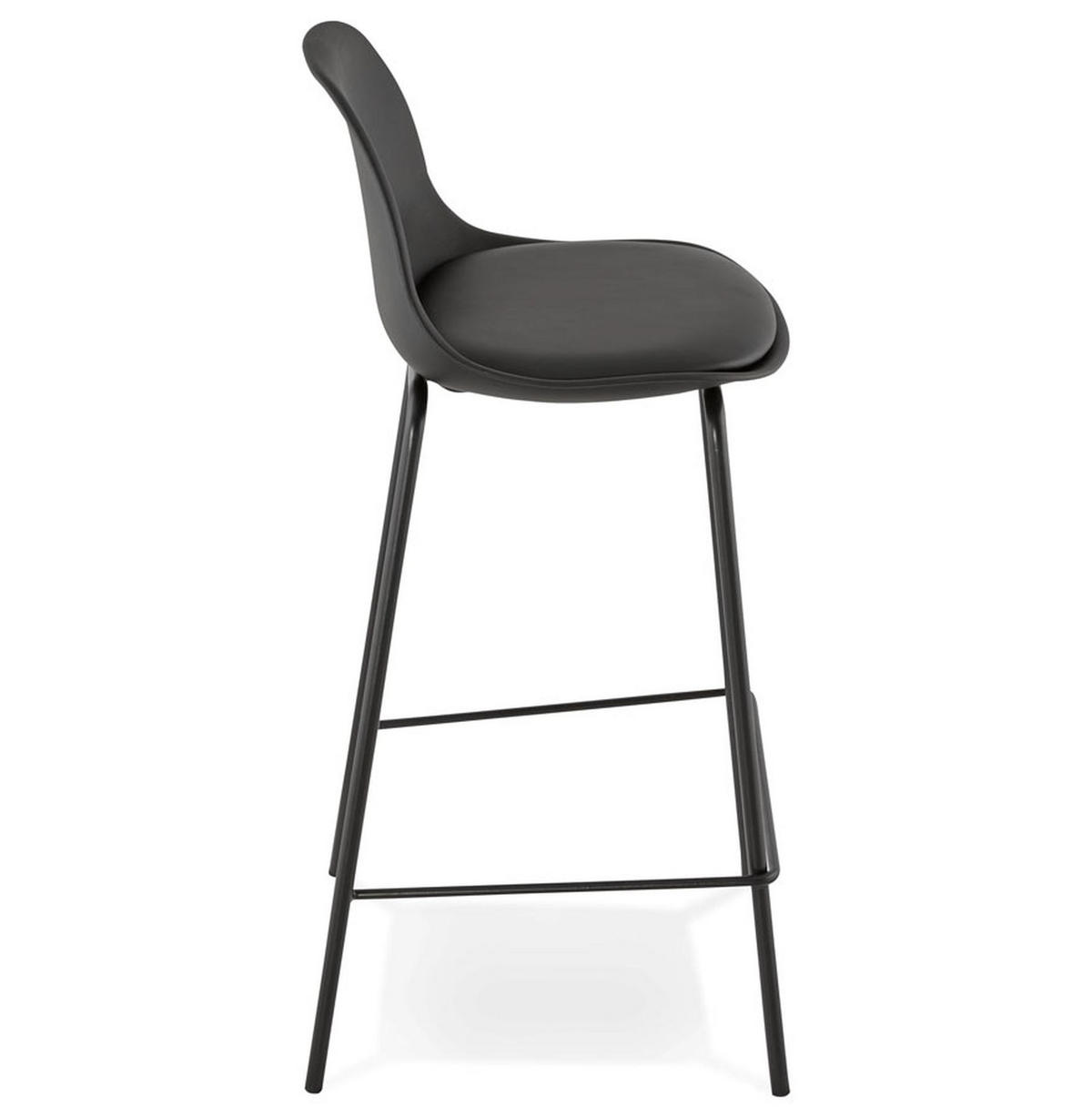BARHOCKER COOKIE Mini schwarz - Schwarz/Weiß, Metall (41/86/41cm) - Légia Home