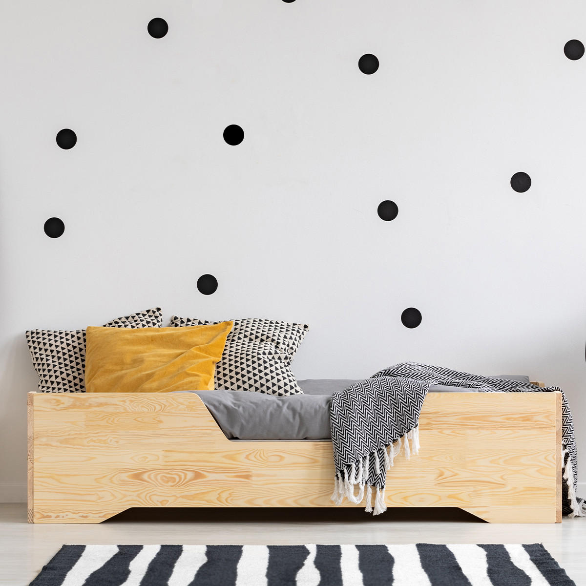 POSTEL 90/200 Maxine Přírodní dřevo - hnědá, dřevo (90/200cm) - Petits-meubles