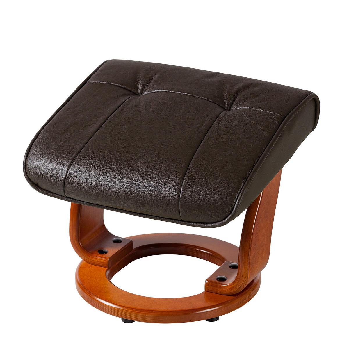 RELAXSESSEL - Kunstleder - Braun, Leder/Holz (82/105/84cm) - home24