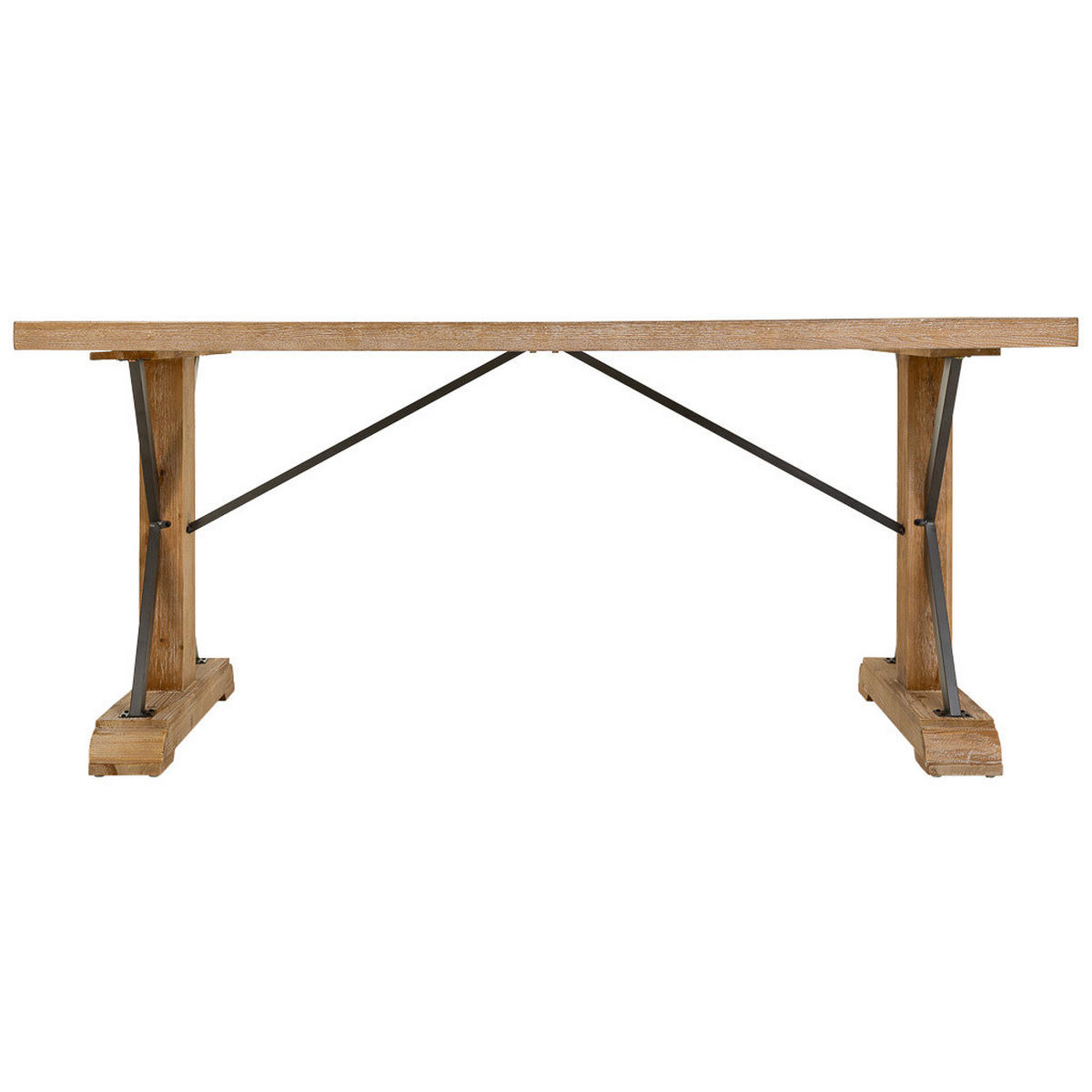 ESSTISCH aus Holz und Metall 180x85x78 cm - Braun, Holz (85/180/78cm) - Wanderlust