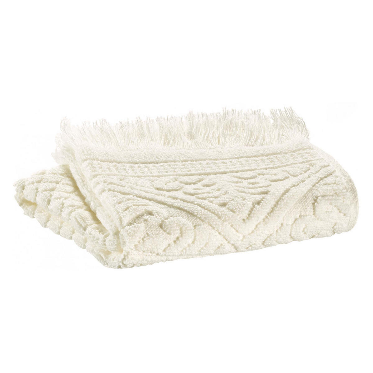 GÄSTETUCH Zoé kreide 30 x 50 cm - Perlmutt, Textil (30/50cm) - Vivaraise