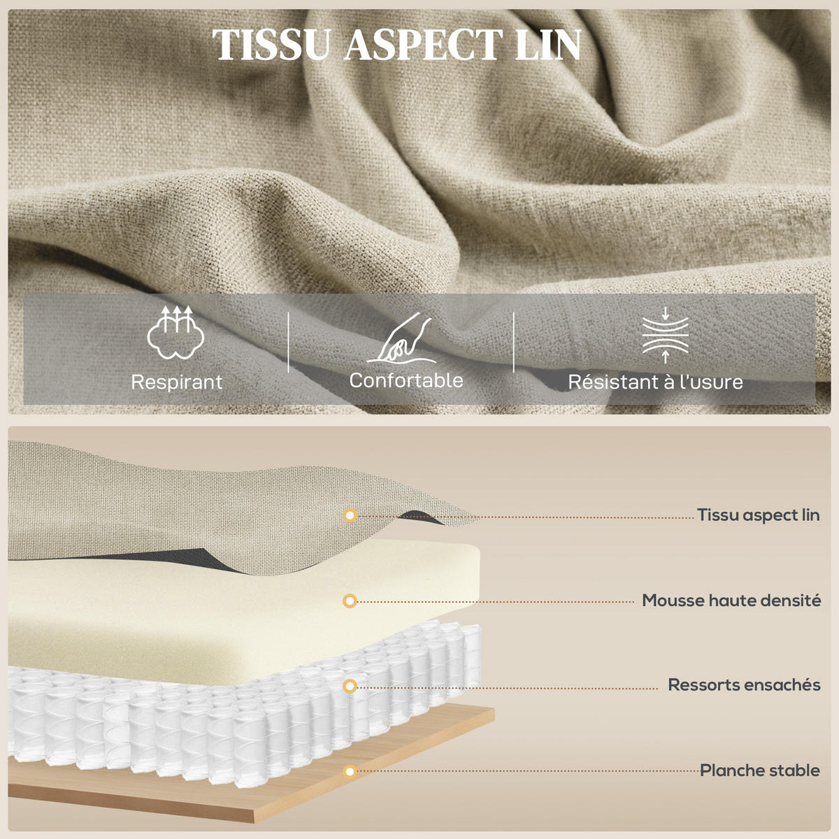 MASSAGESESSEL DE-15452 Massage und Heizung Beige - Beige, Metall (87/108/87.5cm) - ComfortXL