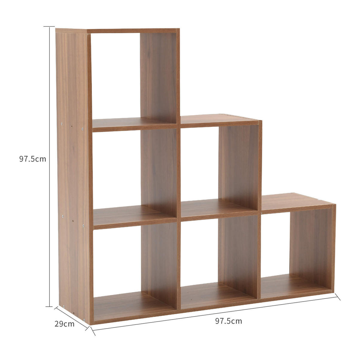BÜCHERREGAL Braun 29/98/98 cm - Braun, Holzwerkstoff (29/98/98cm) - Mobili Rebecca