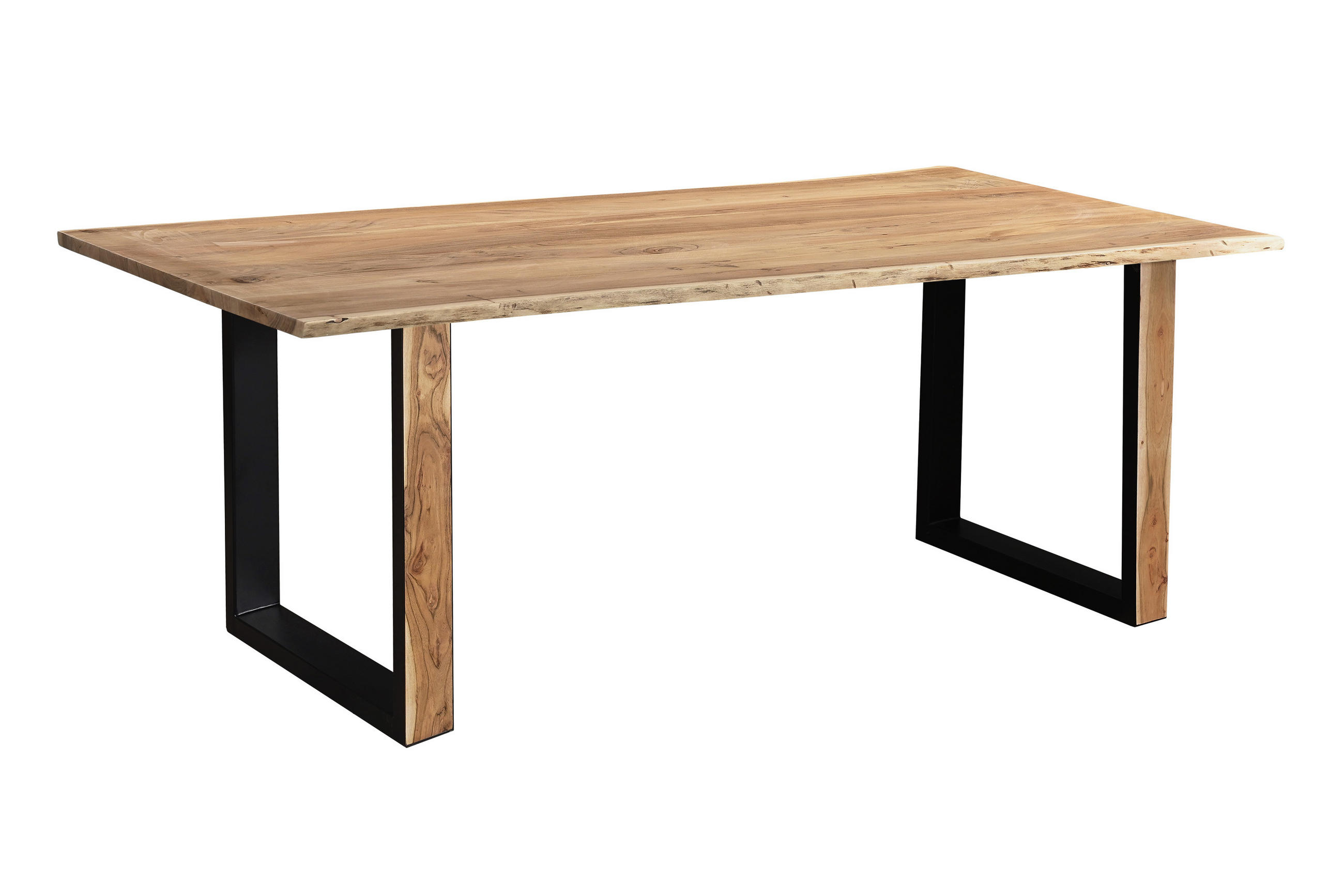 MELBOURNE - Beige/Schwarz, Holz/Metall (100/240/77cm) - SAM
