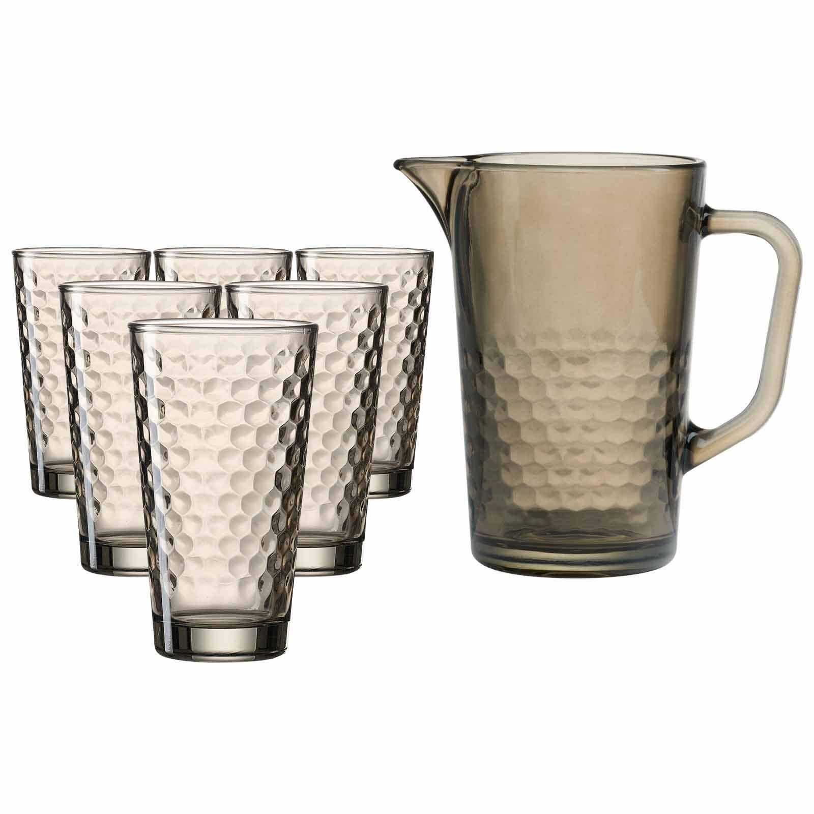 KRUG- UND LONGDRINKGLASSET Favo Braun 7er Set - Braun, Glas - Ritzenhoff Breker