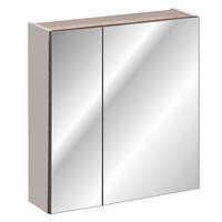 SPIEGELSCHRANK Puebla-56 - Beige, Holzwerkstoff (60/65/16cm) - Lomado