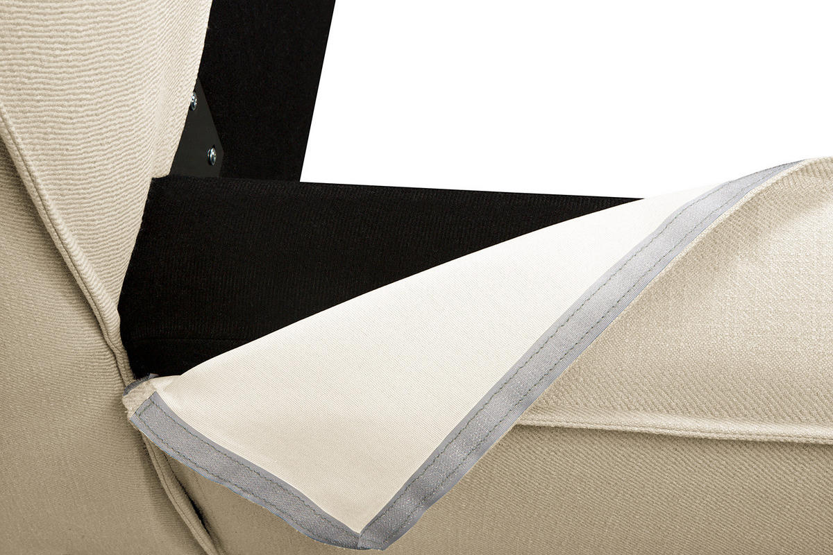 WECHSELBEZUG für Polsterbett - Creme, Textil (200/200cm) - home24