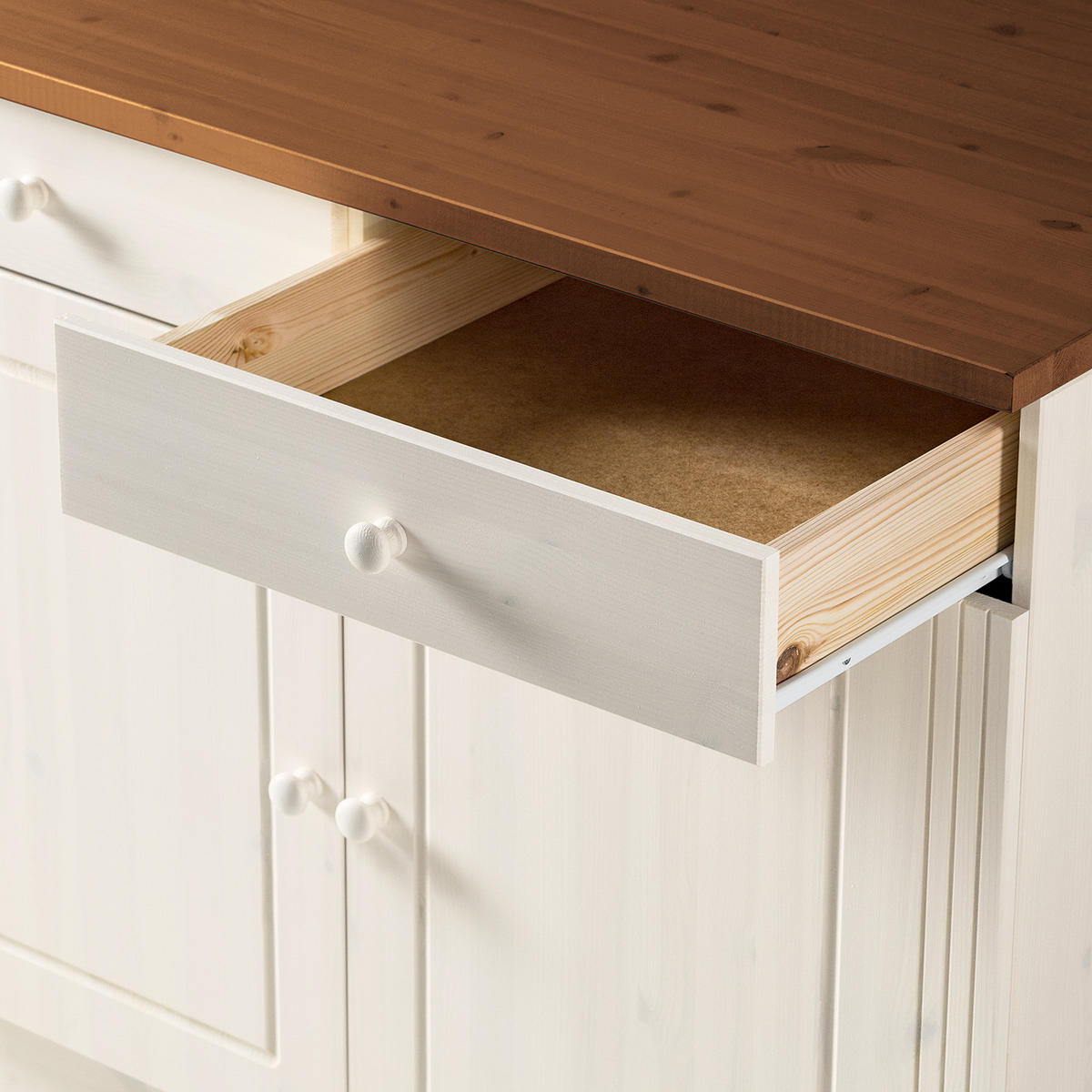 UNTERSCHRANK - Kiefer massiv - Kieferfarben, Holz (100/85/60cm) - home24