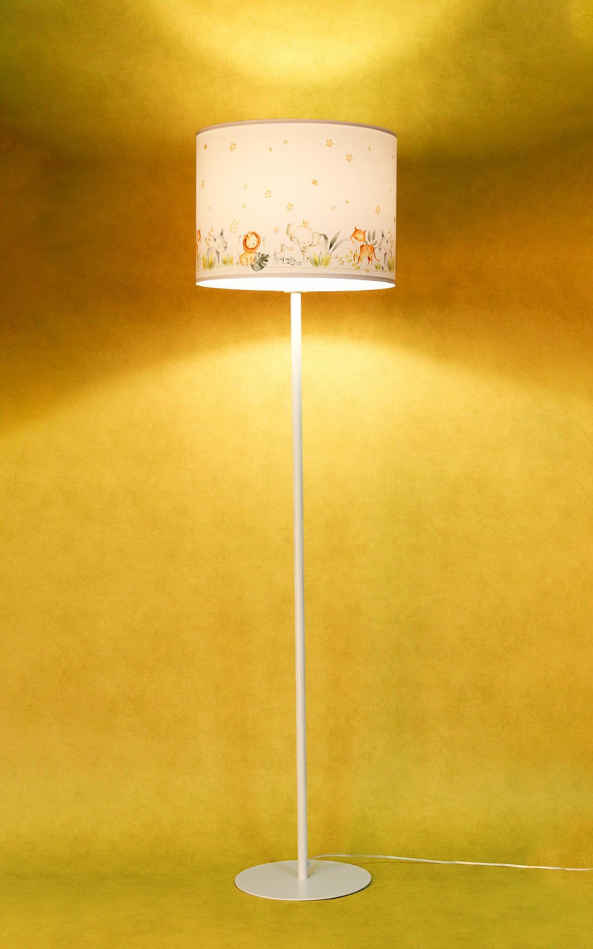 STEHLAMPE Bunt 40/30 cm - Multicolor/Weiß, Kunststoff (30/3.8/30cm) - ONZENO