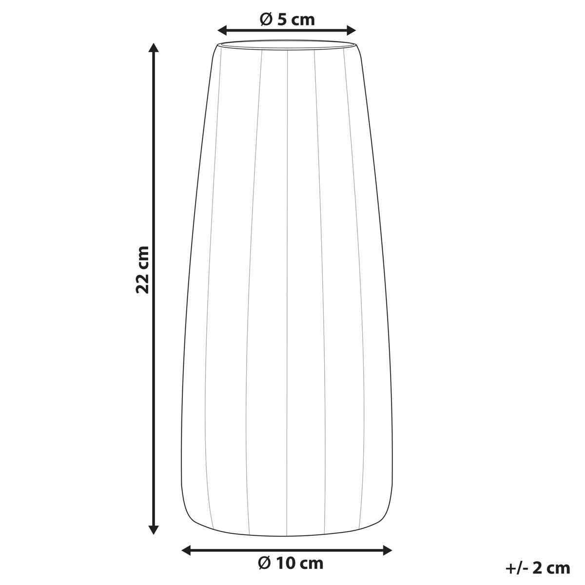 BLUMENVASE Glas orange Oktonia - Orange, Glas (22cm) - Beliani
