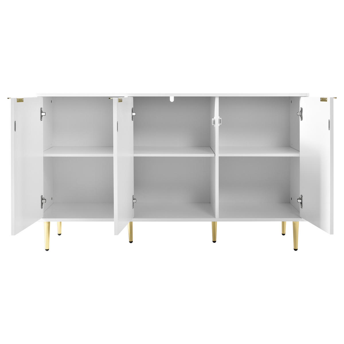 SIDEBOARD Weiß 127/45/75 cm - Weiß, Holzwerkstoff/Metall (45/75/127cm) - Urban Meuble