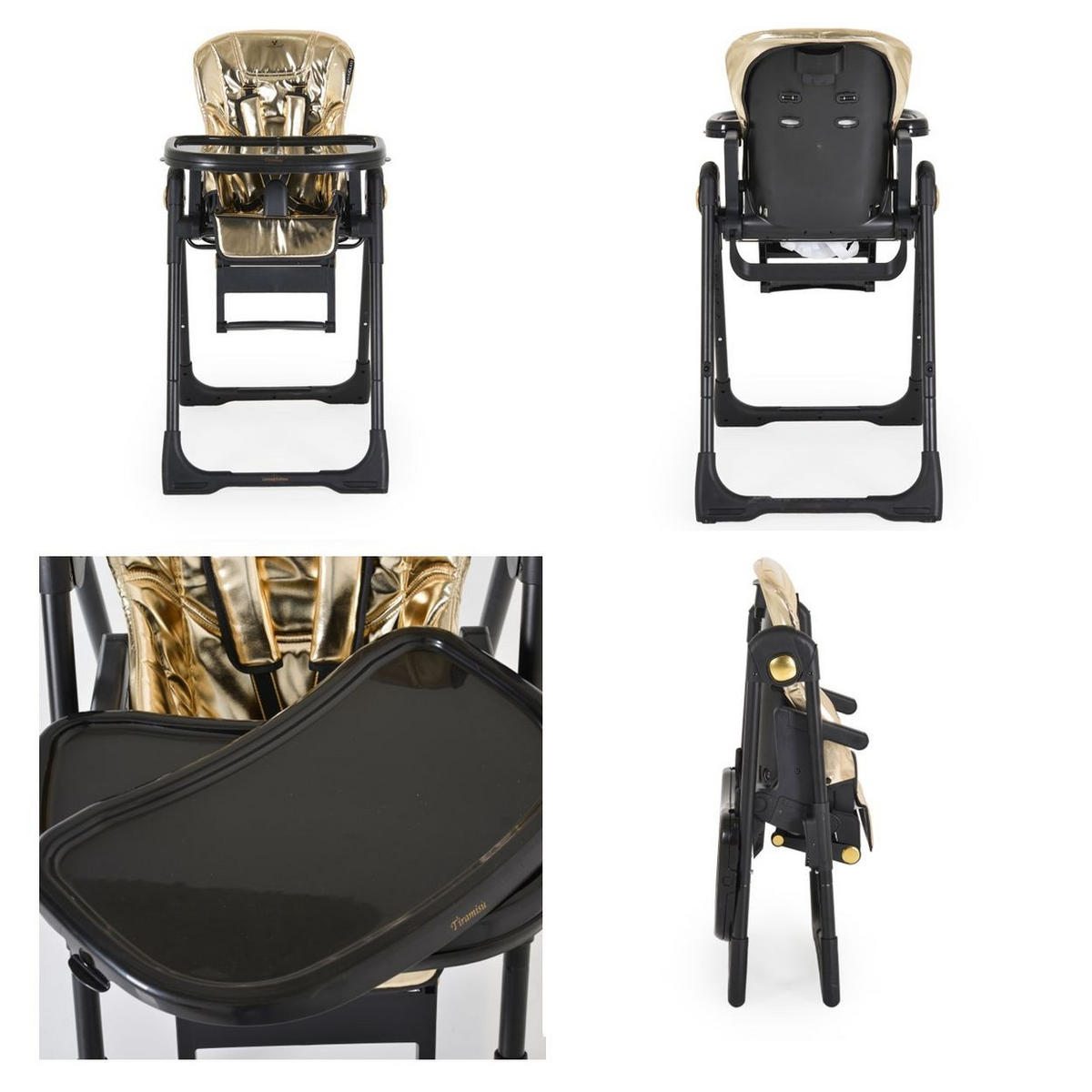 HOCHSTUHL Tiramisu 2in1 gold klappbar höhenverstellbar 5 Kipp-Position - Goldfarben, Kunststoff (75/105/54cm) - Cangaroo