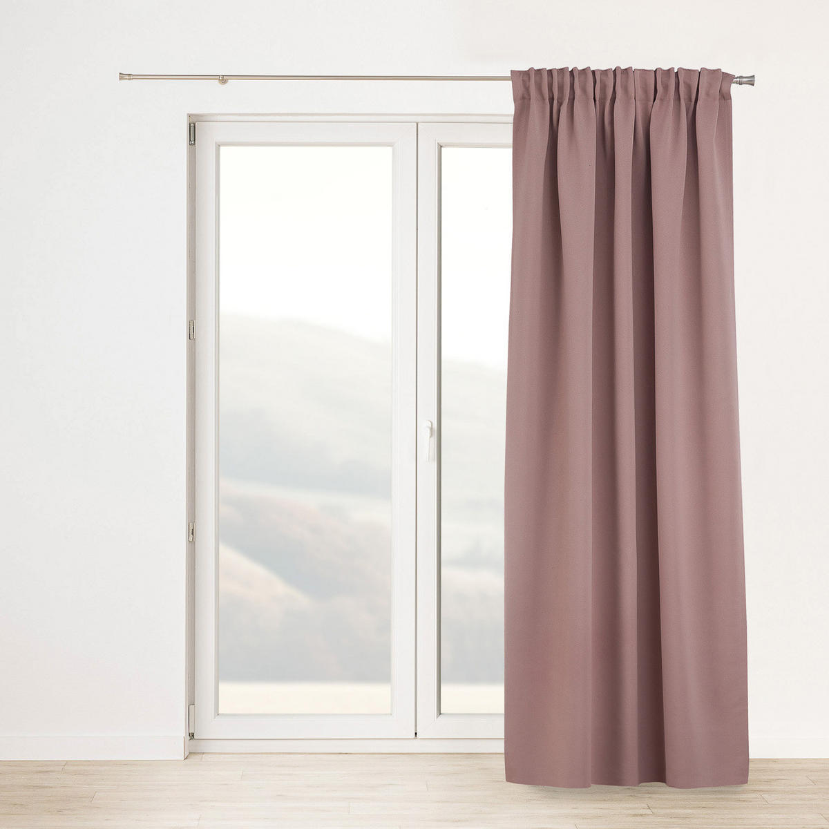 VERDUNKELUNGSVORHANG mit Schlaufenband 140x280 cm puderrosa - Rosa, Textil (140/280/1cm) - Dekoria