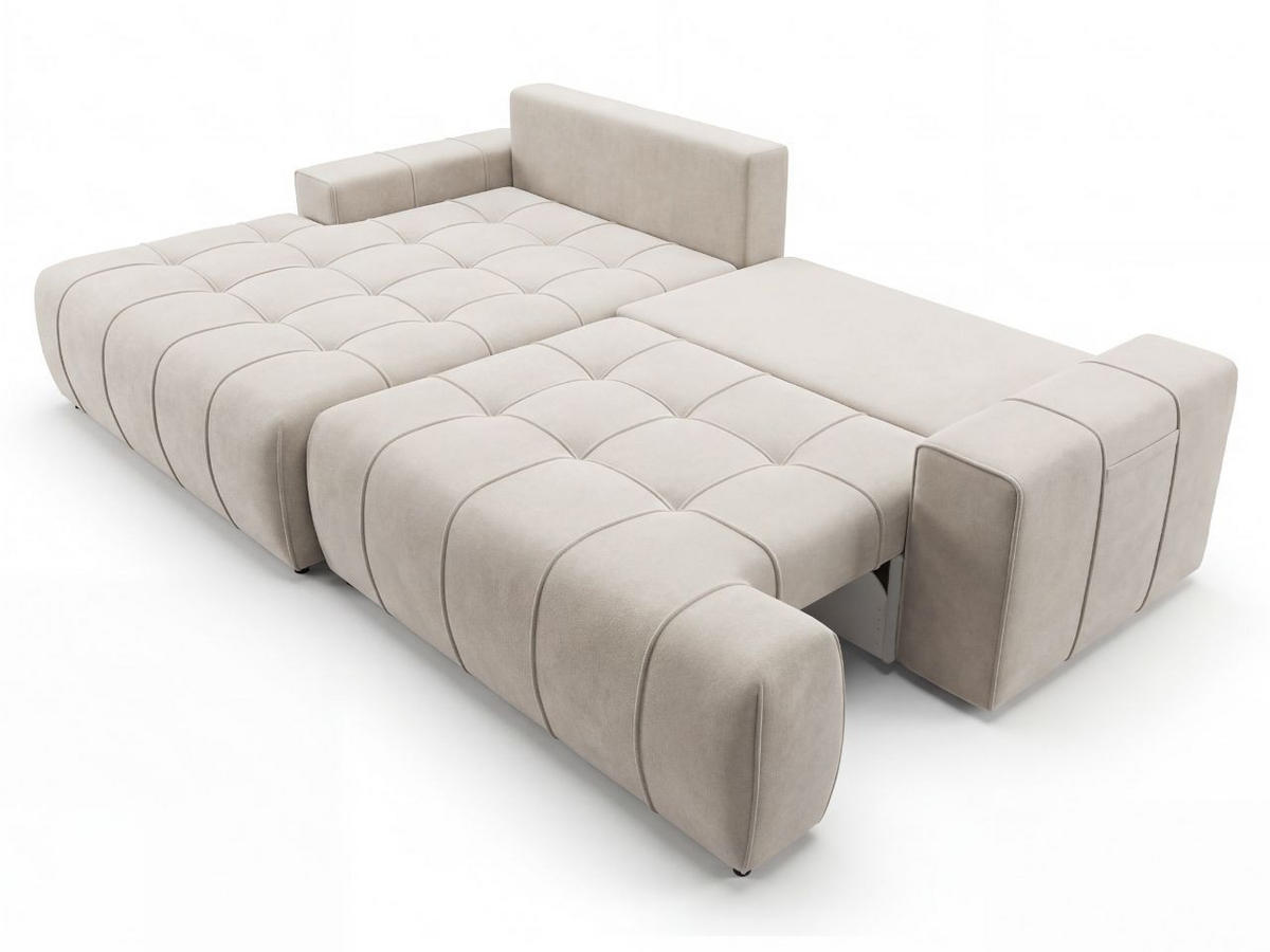 ECKSOFA Tulio Beige Links - Beige, Holz/Textil (270/165cm) - Graingold
