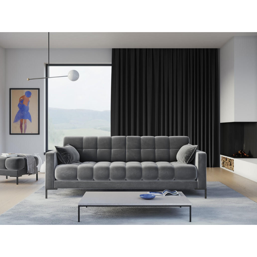 Thumbnail - Micadoni Sofa, Hellgrau, Textil, 4-Sitzer, 92x75x217 cm, Hergestellt in Europa, Oeko-Tex®, Wohnzimmer, Sofas & Couches, ...
