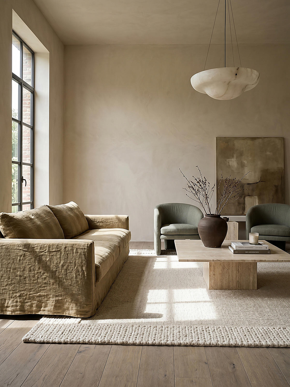 TEPPICH Chunky-Knit-Design, wolle-polyester-mix CALDER, Beige 120x170 cm - Beige, Textil (170/120cm) - KADIMA DESIGN